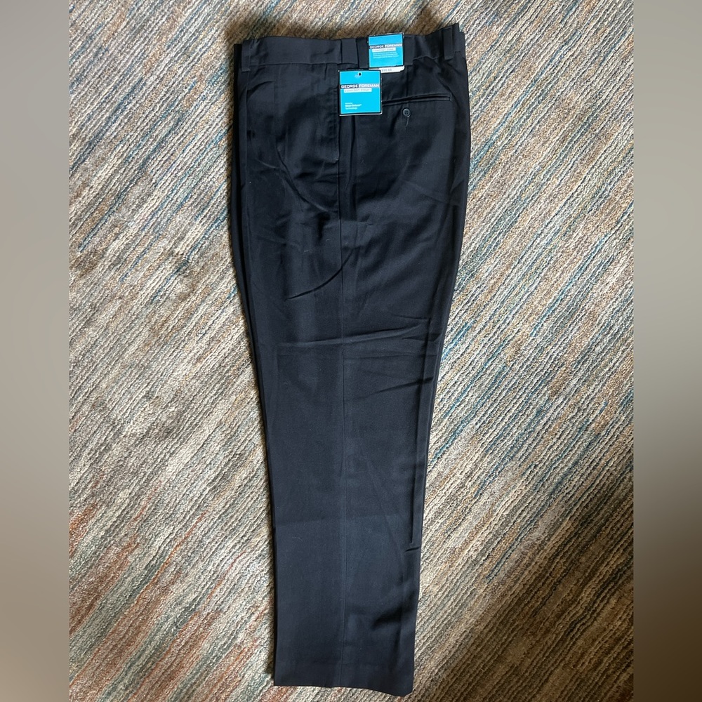 NWT George Foreman Men’s Comfort Zone Black Pants Size 42x32
